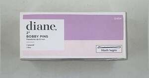 Diane 2" Bobby Pins D454 Black 1 Pound Box